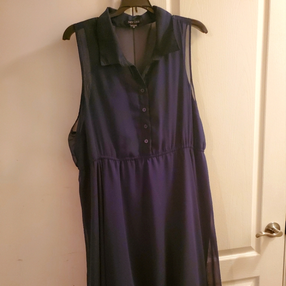 Plus size blue dress.